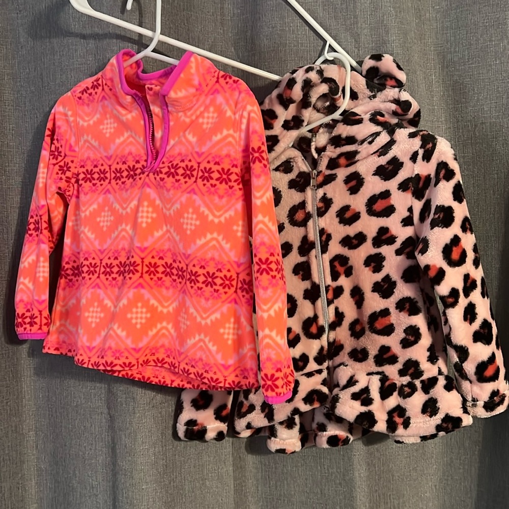 Two fleece sweatshirts, 4T, great condition